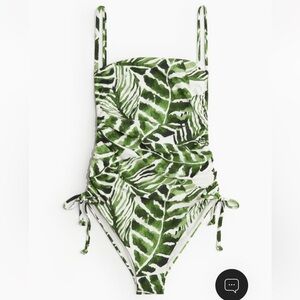 H&M leaf print swimsuit NWT, size M